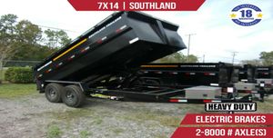 New 2025 Southland 7 x 14 High Side 16k Dump Trailer